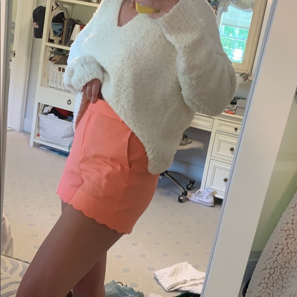J. Crew bright pink/salmon peplum shorts - Picture 3 of 4